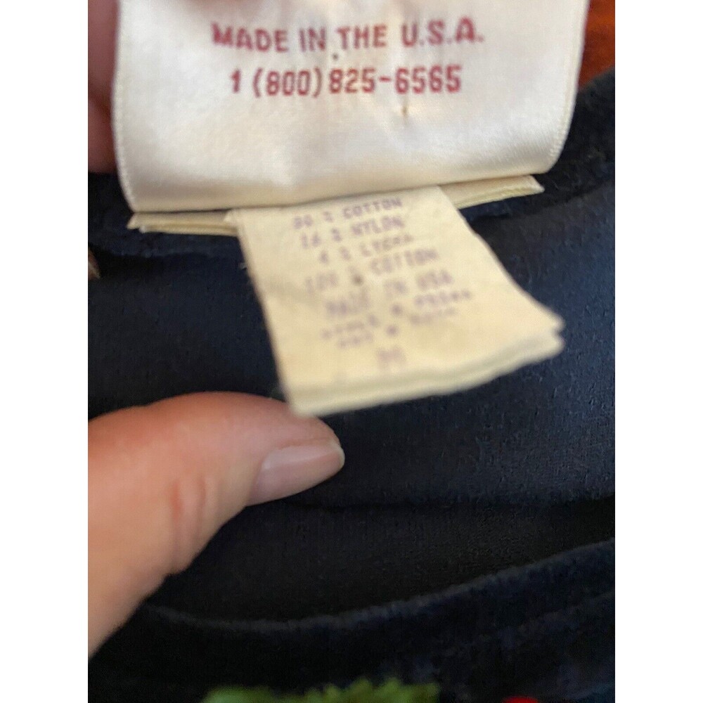 Vintage Storybook Heirlooms Velvet Flannel Buffalo Check Dress Holiday Sz M - Picture 4 of 4